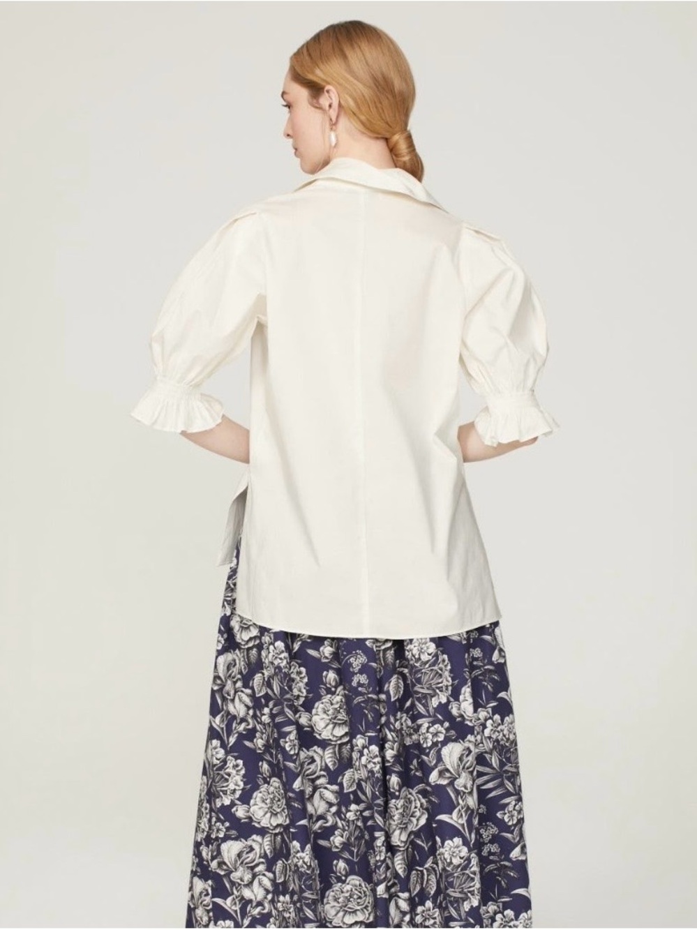 Adam Lippes x RTR Oversized Puff-Sleeve Blouse - Picture 3 of 6
